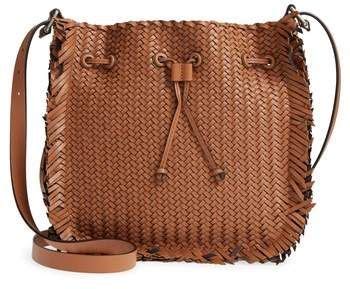 Michael Kors Maldives Woven Frayed Leather Tote 